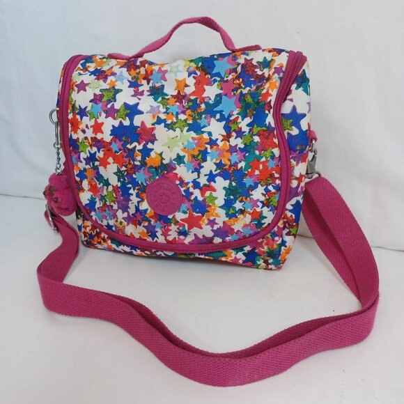 Kipling Lunch Tote Bag Colorful Star Print Insulated - Picture 4 of 16